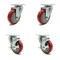 Service Caster Regency 600CSW415 600CSW415WB U-Boat Replacement Caster Set - REG-SCC-20S414-PPUB-RED-TP2-2-TLB-2 - alternate 1